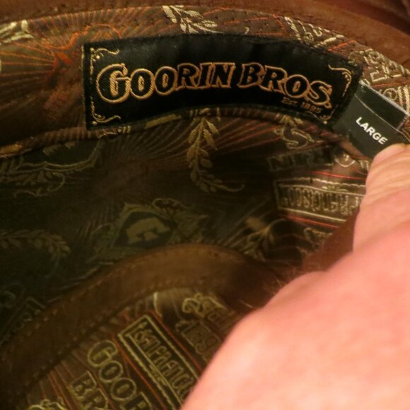 goorin bros leather hat large - Picture 3 of 4